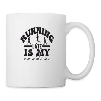 Running late is my Cardio - Mug - white - Right