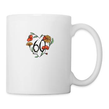 Heart of Flowers 50 Birthday Anniversary - Mug - white - Right