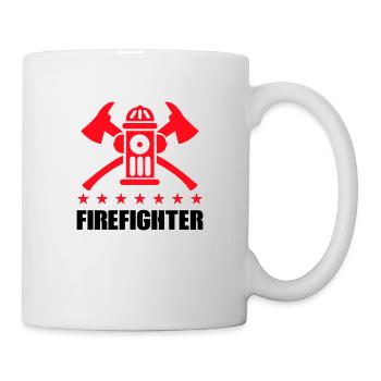 firefighter feuerwehr - Tasse - Weiß - Rechts