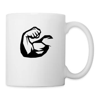 muskeln bizeps - Tasse - Weiß - Rechts