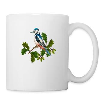 Bunter Vogel - Tasse - Weiß - Rechts
