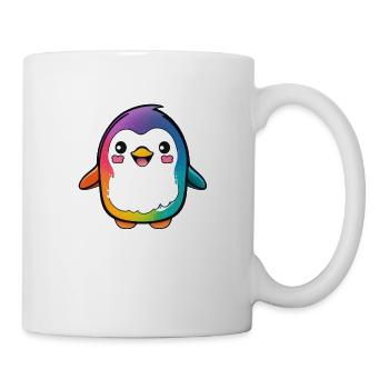 Kawaii Mignon Happy Penguin - Mug blanc - blanc - Droite