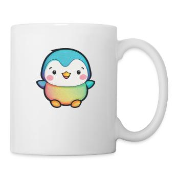 Kawaii Mignon Happy Penguin - Mug blanc - blanc - Droite