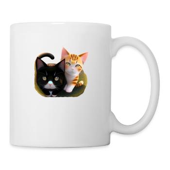 Two cute cats - Mug - white - Right