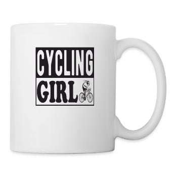 Cycling Girl - Tasse - Weiß - Rechts