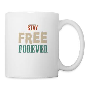bleib für immer frei libre slogan 403 A - Tasse - Weiß - Rechts