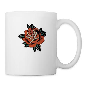rose fleur feuille 403 A - Mug blanc - blanc - Droite