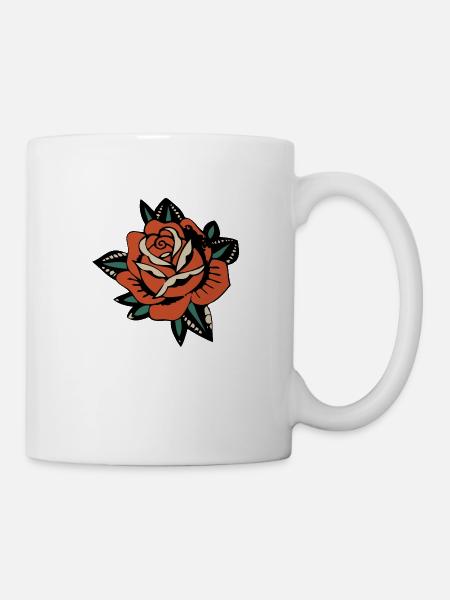 rosa Blütenblatt 403 A - Tasse - Weiß