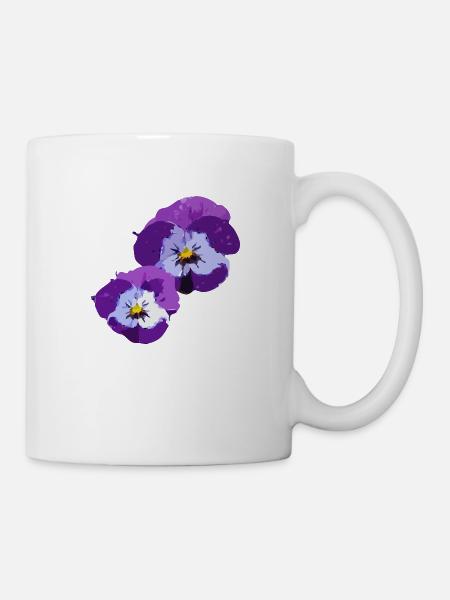 Pansies - Mug - white