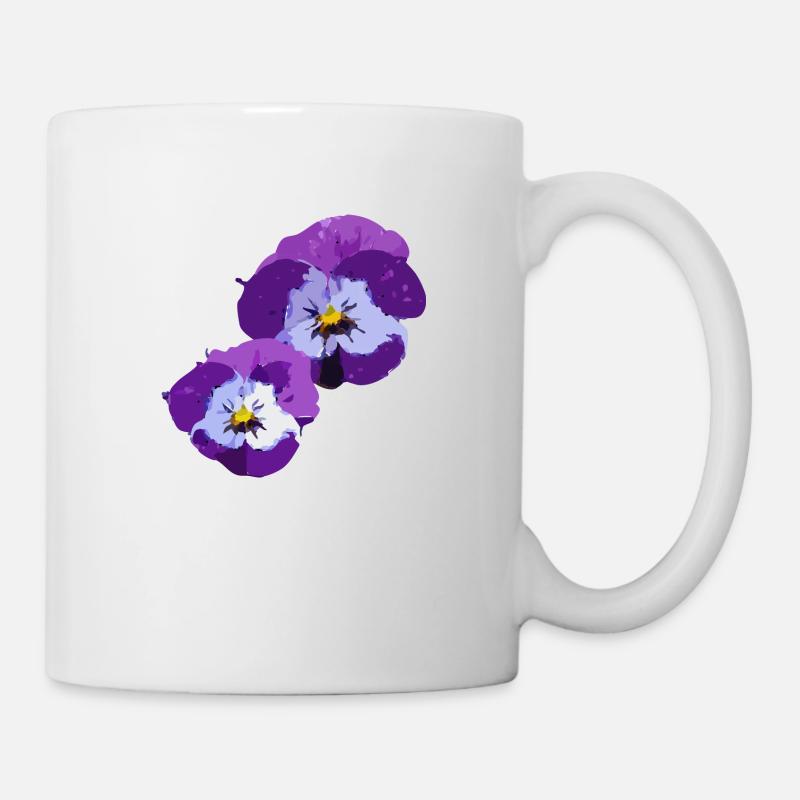 Pansies - Mug - white