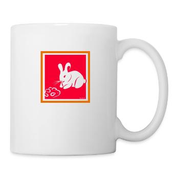 Chinesischer Hase - Tasse - Weiß - Rechts