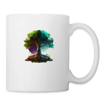 The multi-coloured tree of life, symbol of nature - Mug - white - Right