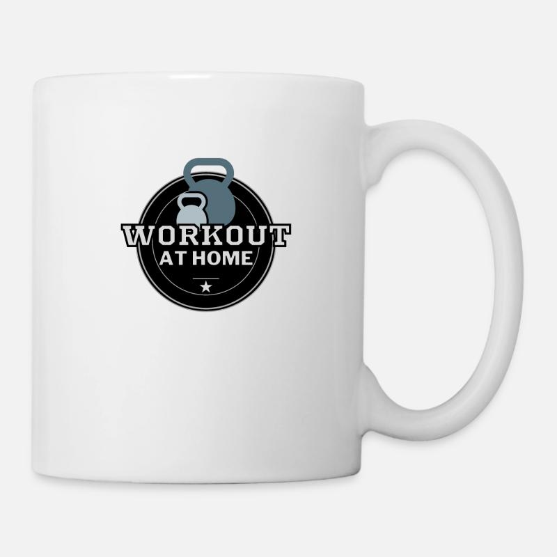 Fitness Kettlebell Gewichte Workout zu Hause - Tasse - Weiß