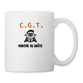 Cgt - Mug blanc - blanc - Droite