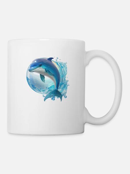 Le dauphin - Mug blanc - blanc