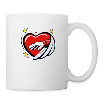 Heart on hand - Mug - white - Right