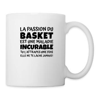 la passion du basket / humour basket - Mug blanc - blanc - Droite