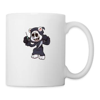 Teddy Bear Ghost Scream With Knife And Phone - Mug - white - Right