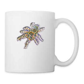 Kunstdruck Spinne / Tarantel - Tasse - Weiß - Rechts