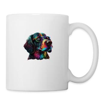 CHIEN EN LUNETTES - Mug blanc - blanc - Droite