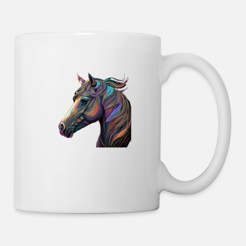 HORSE IN THE WIND - Mug - white