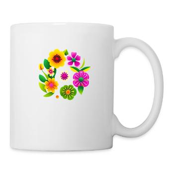 Fleurs de printemps - Mug blanc - blanc - Droite