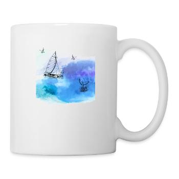 Watercolour: Adventure Ocean - Mug - white - Right