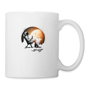 Détendez Space Astronaut avec de la bière - Mug blanc - blanc - Droite