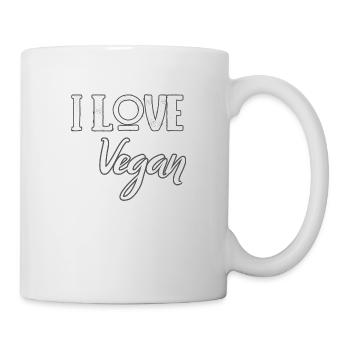 I love vegan. - Mug - white - Right