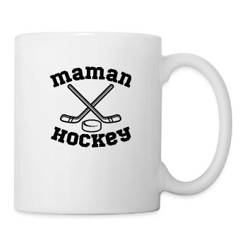 Maman hockey Idée cadeau original - Mug blanc - blanc - Droite