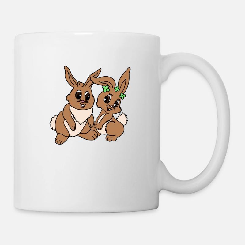Osterhasen Paar - Tasse - Weiß