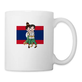Laos Laos Laotian Fille Robe Lao I Cadeau - Mug blanc - blanc - Droite