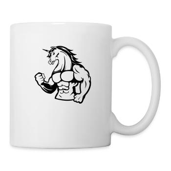 Licorne forte - Mug blanc - blanc - Droite