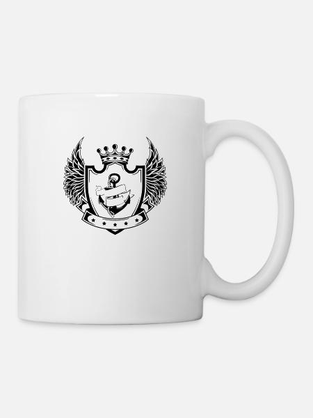Anker Wappen - Tasse - Weiß