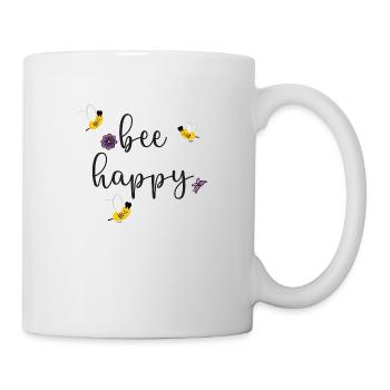 bee happy - Tasse - Weiß - Rechts