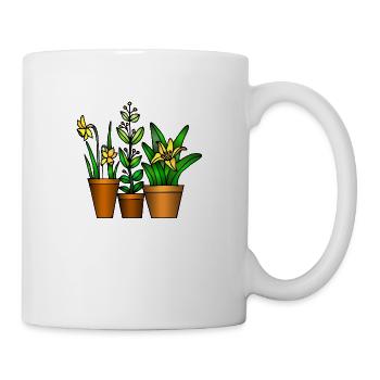 Blumen - Tasse - Weiß - Rechts