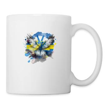 Friede für die Ukraine - Tasse - Weiß - Rechts