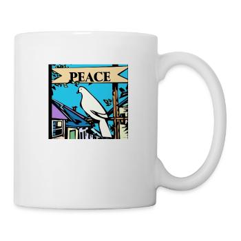 Friedenstaube Peace - Tasse - Weiß - Rechts