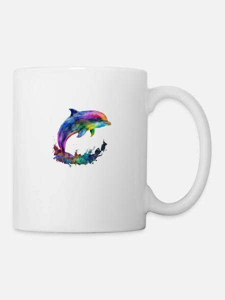 DAUPHIN ORIGINAL - EN COULEURS - Mug blanc - blanc