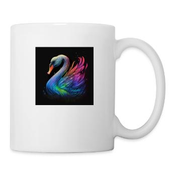 MAJESTUEUX CYGNE MULTICOLORE - Mug blanc - blanc - Droite