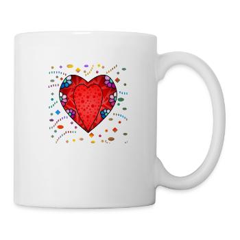 Herz - Tasse - Weiß - Rechts