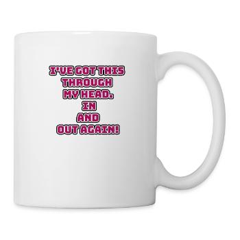 witziges Nicht-Nachdenken-Design / lustige Sprüche - Tasse - Weiß - Rechts
