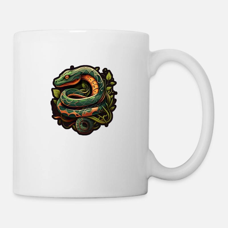 Schlange - Tasse - Weiß