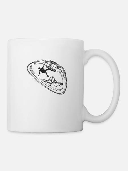 Grimpeur en mousqueton - Mug blanc - blanc