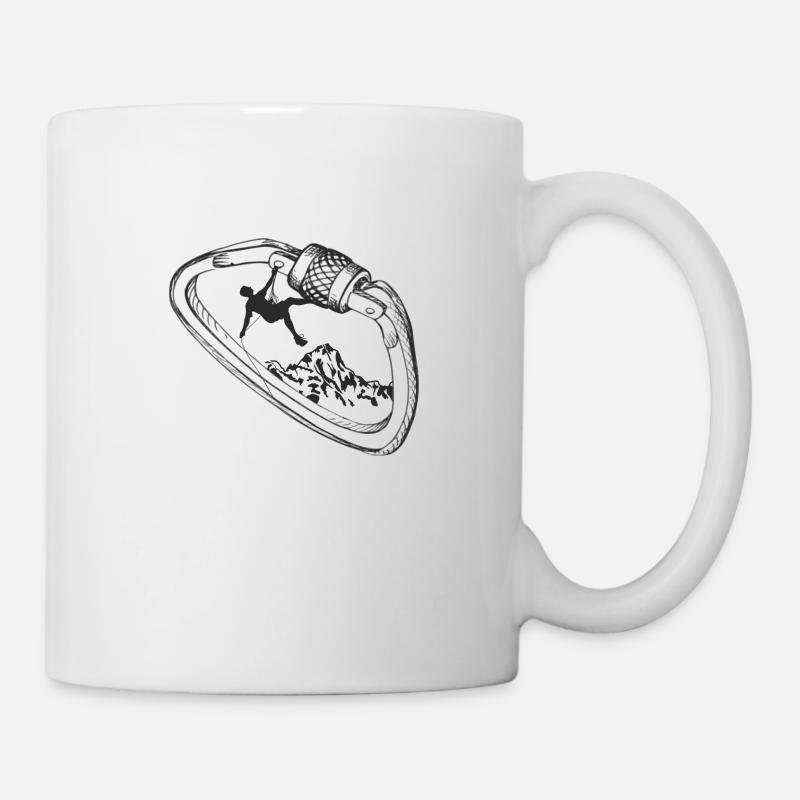 Grimpeur en mousqueton - Mug blanc - blanc