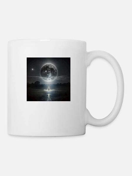 Alone with the moon - Tasse - Weiß