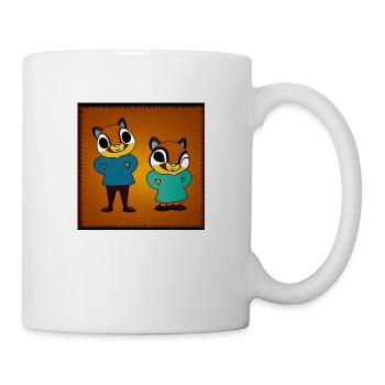 Two cheerful chipmunks - Mug - white - Right