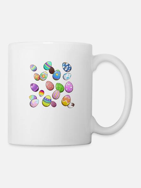 Easter Eggs Muster - Tasse - Weiß