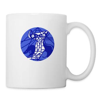 Sphinx Song. Mystische Katze und Pyramide - Tasse - Weiß - Rechts