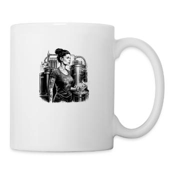Brasseur de bière artisanale Femme maître-brasseur - Mug blanc - blanc - Droite